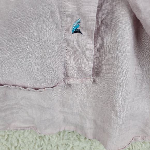 Tailor Vintage Shirt Men's Size XL Purple 100% Linen Button Down Long Sleeve EUC - Picture 6 of 12